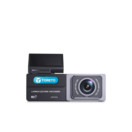 Image of Toreto Dash Eye1 Camera for Car Front and Rear|1080P Full HD Dash Cam|3 inch LCD & ADAS Dashcam|Night Vision|G-Sensor|Wi-Fi App Connectivity|Parking Surveillance Loop & Emergency Recording Car Dash Camera