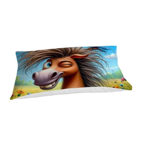 Housse de couette poney lit enfant microfibre anti-plis facile à laver - 7