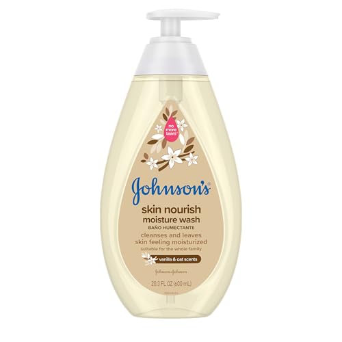 Image of Johnson's Skin Nourishing Moisture Baby Body Wash With Vanilla & Oat Scents, Hypoallergenic & Tear Free Baby Bath Wash, Paraben-, Dye-, Sulfate & Phthalate-Free, 20.3 fl. oz