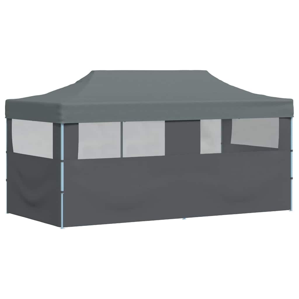 Faltpavillon, 3 x 6 m, mit Seitenwänden, Anthrazit