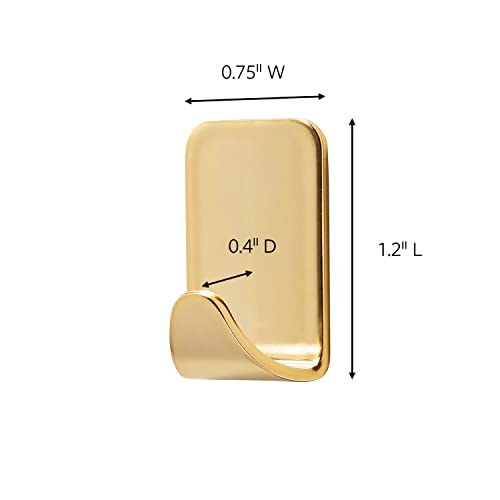 Ganchos metálicos Command 17032BR-4ES en acabado latón para colgar sin taladrar 4