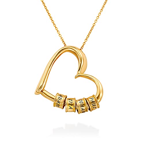 Perles Gravées et Collier Cœur avec Nom : Votre Bijou Personnalisé Unique