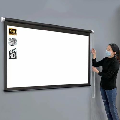 Pantalla Retráctil Manual 50" 16:9 Proyector miniatura 5