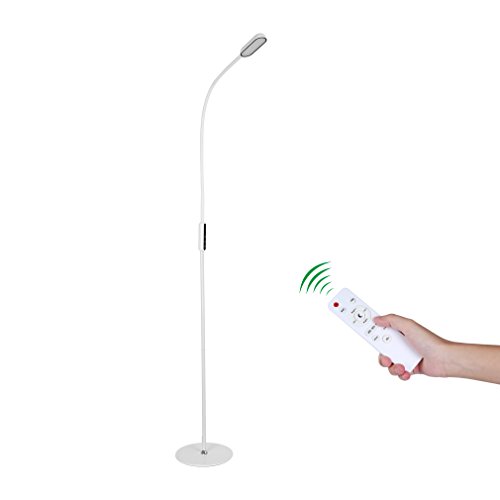 Lampadaire sur pied salon,Tonffi 9W Lampadaire LED Dimmable de Lecture avec Luminosité Réglable 3000K-6000K,Lampadaire Moderne Économique Télécommande Col de Cygne Flexible 360 °rotatif