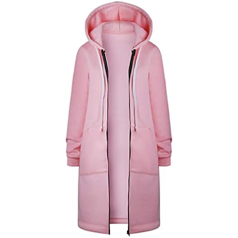 TUDUZ Women New Spring Autumn Long Sleeve Patchwork Thin Skinsuits Casual Hooded Zipper Sport Coat Lightweight Breathable Loose Fit Outwear(Pink,M) Cover