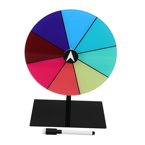 CIMAXIC Carnival Game Prize Wheel of Fortune Acrylic Spinner Stand Tabletop Game for Events