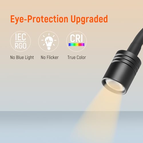 Obeaming LED Leselampe 12V Dimmbar Wohnmobil Flexible Schwanenhals USB-Anschluss, Wandlampe Bettseite 2 Stück DC 12V-24V Spot für Boot Wohnwagen Innenbeleuchtung Yacht, Fest verdrahtet Wandmontage