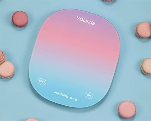 Food Scale, Digital Kitchen Scale, Kitchen Scale, For Baking & Cooking, Accurate Scale, Cooking Food Scale, Easy Clean Glass Surface, Lcd Display, Pink #TOP1