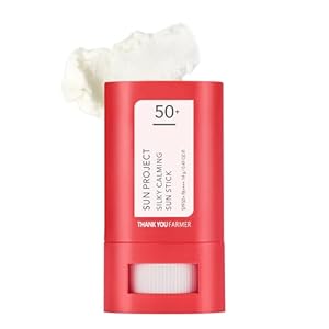 Sun Project Silky Calming Sun Stick SPF50+ PA++++, Water-Resistant, Matte Finish, Calamine and Centella Asiatica, Korean Sunscreen Stick Face, Travel Size, Korean Sunscreen for Face