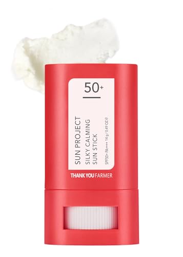 Sun Project Silky Calming Sun Stick SPF50+ PA++++, Water-Resistant, Matte Finish, Calamine and Centella Asiatica, Korean Sunscreen Stick Face, Travel Size, Korean Sunscreen for Face