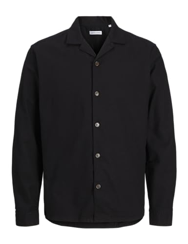 Image of JACK & JONES Men's Jjsummer Resort Shirt Ls, Black, L
