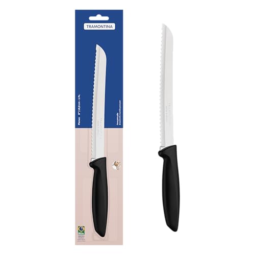 Tramontina Cuchillo para Pan, color negro, Plenus 20 cm Tramontina Cuchillo para Pan, color negro, Plenus 20 cm