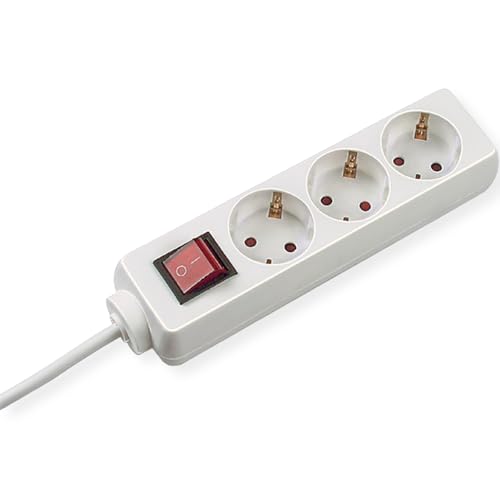 BACHMANN Power Strip with Switch 3x Sockets White