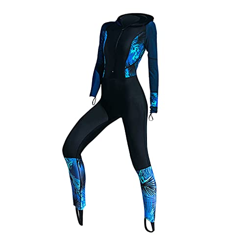 Sharplace Las Mujeres Traje de Mujer de Cuerpo Completo Traje de Buceo Cremallera Traje de Neopreno para Buceo, Surf, natación Baño - L