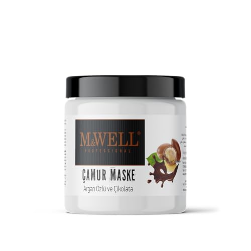 M&WELL Mascarilla de barro con aceite de argán y chocolate, 300 g
