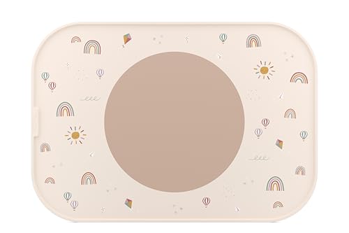 Mepal - Tischset Mio - Anti-Rutsch-Ring hält Gegenstände an ihrem Platz - Leicht zu reinigen - Robustes Material, kann als Tablett benutzt Werden - Spülmaschinengeeignet - Sunshine & Rainbow