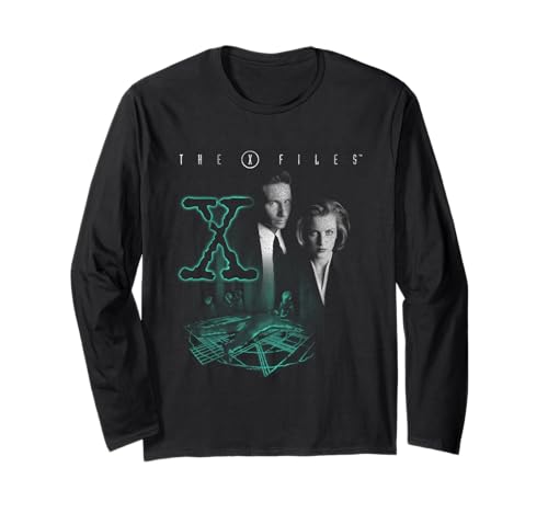 X-Files Mulder & Scully Glowing Logo Long Sleeve T-Shirt