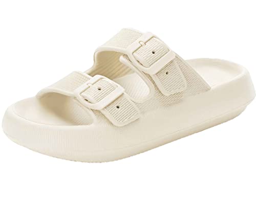 Hausschuhe Damen Herren Cozyslides Sommer Pantoletten Wolke Badeschlappen...