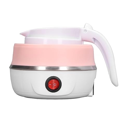 Hervidor eléctrico plegable portátil 0.6L rosa miniatura 5