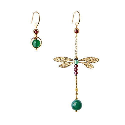 Review de Pendientes asimétricos los más recomendados. 37 Holibanna Pendientes De Gota Para Mujer Aretes Asimétricos Pendientes Para Niña Pendientes Retro Libélula Pendiente De Niña Pendientes De Libélula De Ágata Corea Del Sur...