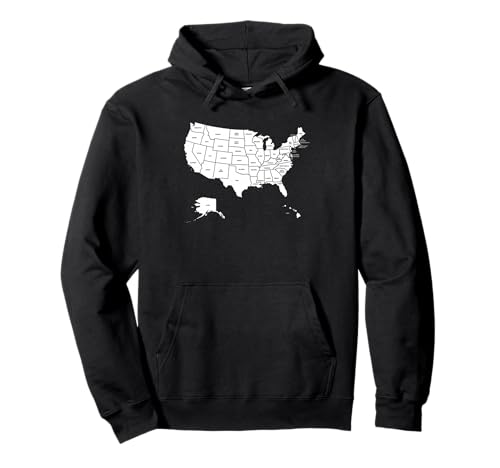 Mapa de Continental USA Sudadera con Capucha