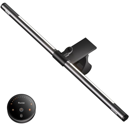 Image of Quntis Monitor Light Bar Glow 51 cm (20.1 inch) Grey | Fits Curved /Flat 17 inch-32 inch Monitor, Remote, Stepless Dimming, Ra95, 3000-6500K, 900lux, Anti-Blue, Webcam& Multi-Light Control