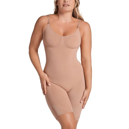 Leonisa Full Body Shaper with Butt Lift Effect, Tummy Control Shapewear Bodysuits for Women