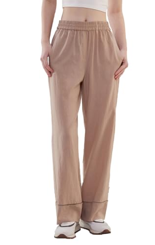 Pantalon large femme avec ourlet resserré pour affiner la silhouette K2094W