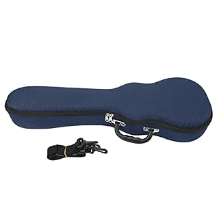 Housse pour ukulélé robuste avec double fermeture éclair pour ukulélé 23/34″ Bleu - Les Beatles, Paul McCartney, John Lennon, RIngo Starr, George Harrison