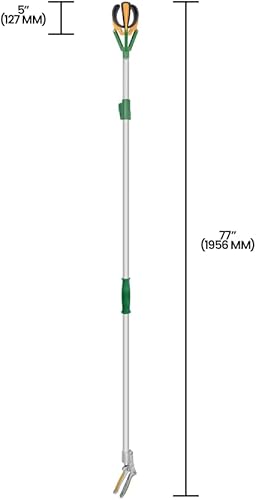 Miniatura 5 de Zenport ZL6146B Cosechadora y recogedora telescópica de frutas de largo alcance, extensión de 10 pies, gris