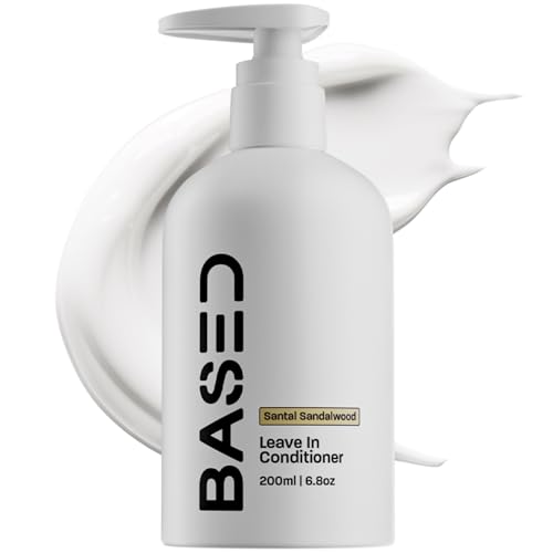 BASED Leave-In Conditioner, Instant Frizz Control, Hydrates & Nourishes Hair, Premium Leave-In Conditioner for Men, Healthy Frizz-Free Hair in Minutes (6.8 Fl Oz Pack of 1)