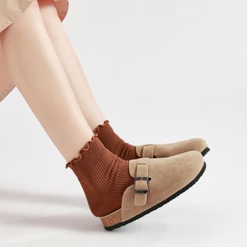 OZS Ruffle Ankle Socks Women - Cute Crew Frilly Sock - Low Cut Breathable Cotton Socks 6 Pairs4