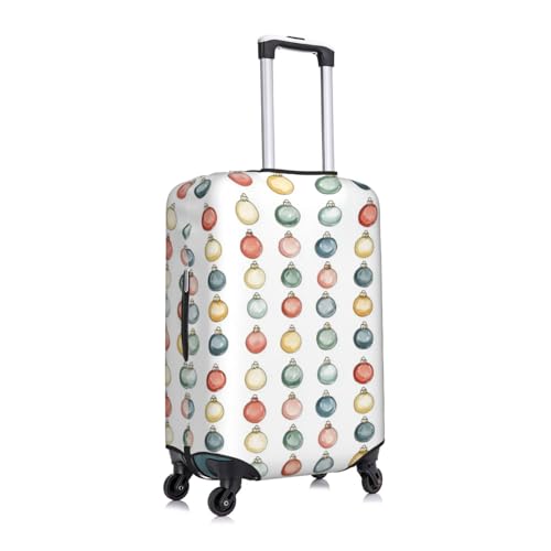 Colorful Christmas Ornaments Luggage Cover Protector Elastic Washable Anti-Scratch Suitcase Covers With Zipper Closure For Luggage 18-32 Inch X-Large3