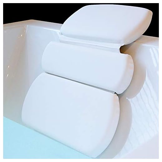 Gorilla Grip Original Spa Bath Pillow Features Powerful Gripping Technology, Comfortable, Soft, Large, 19.5x15, Luxury 3-Panel Design for Shoulder, Neck Support, Fits Any Size Tub, Jacuzzi, Spas