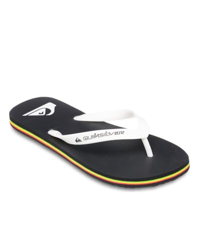 Quiksilver Sandalias Molokai Core para hombre, Black Rasta, 43 EU