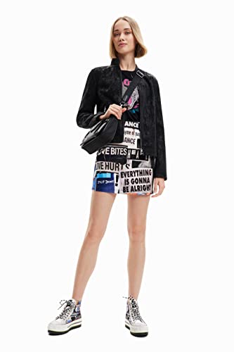 Desigual Women's Woman Woven Pu Coat4