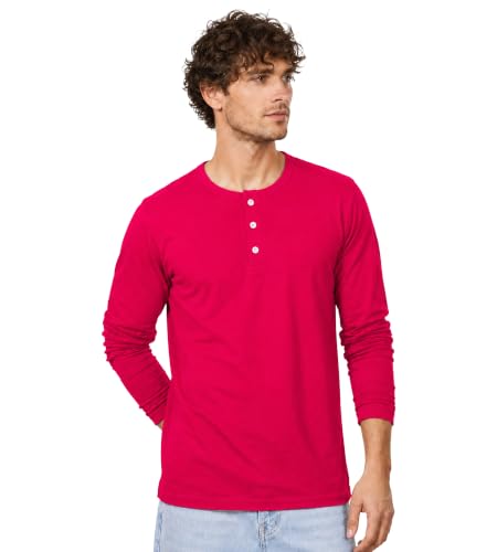Image of London Hills t Shirt for man | Solid Henley t Shirts for Mens | Casual Wear Tshirt for man | Shirts Men | Tshirt Shirts Men | Full Sleeve t Shirt for Men's | Mens tees | t-Shirts Stylish Everyday Use