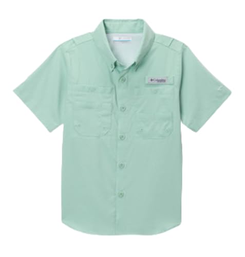 Columbia Boys PFG Tamiami Short Sleeve Shirt, Misty Jade, Small