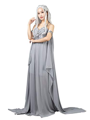 CosFantasy Daenerys Targaryen Khaleesi Cosplay Costume Long Chiffon Dress mp004184 (Small, US Size)