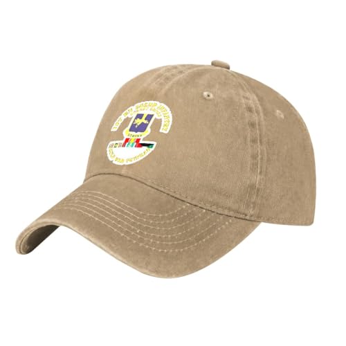 Washed Denim Hat|Army-1st Bn 502nd Infantry-Desert Shield w SVC2