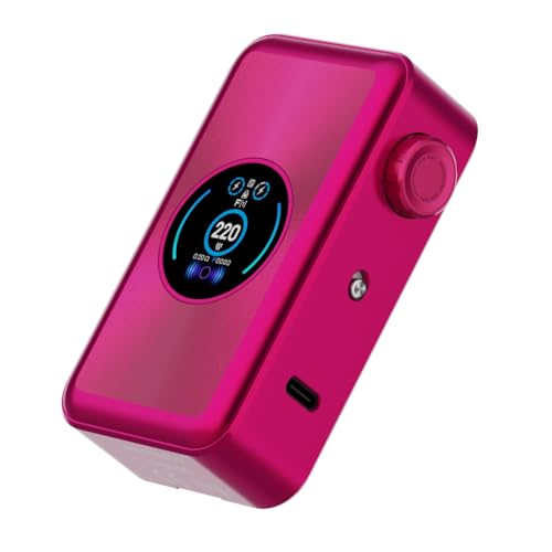 Vapo'resso GEN MAX Box Mod 220 W Vape Baterías 18650 duales (batería no incluida) AXON CHIP Modo F(t) / PULSE/ECO/VV AXON CHIP Cigarrillo electrónico Original (Rosa Fuerte) - No Nicotine