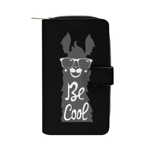 Be Cool Llamas Long Wallet for Women Men Purses Coin Pouch Credit Card Holder Organizer