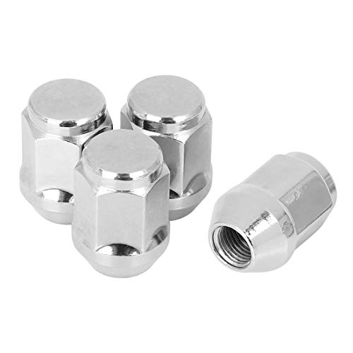 X AUTOHAUX 4 Pcs M12x1.25 34mm Chrome Écrous Roue Hexagonale Cone Siège pour Voiture
