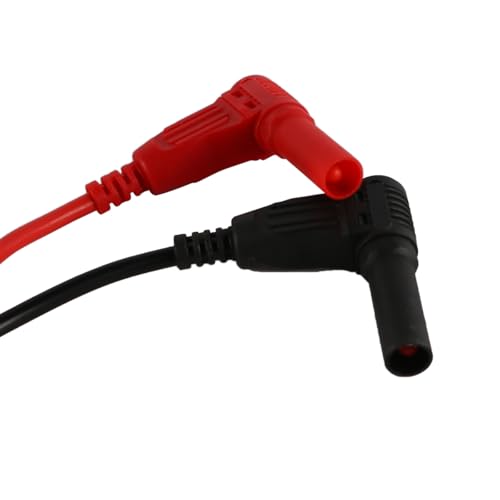 DollaTek BNC-Steckerkabel P1207 BNC-Stecker auf rechtwinkligen Bananenstecker, Koaxialkabel, Oszilloskop-Testkabel, 100 cm, für Oszilloskop-Test elektronischer Geräte