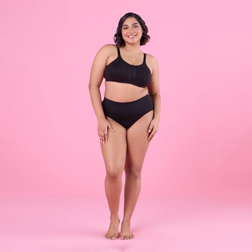 Image of NYKD NYB101B Cotton Non Padded Non Wired Full Coverage Everyday Bra M-Frame Bounce Control (Plus