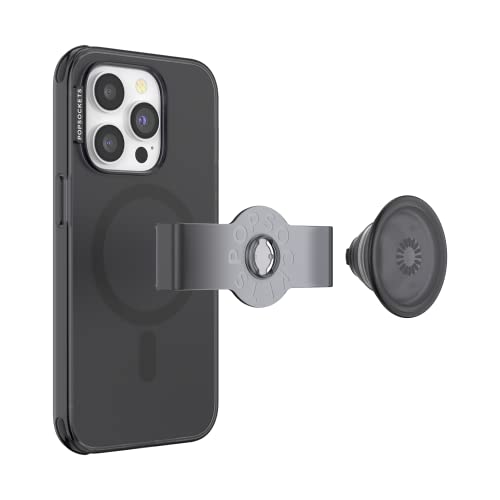 Image of PopSockets iPhone 14 Pro Phone Case with MagSafe- Transluscent Black