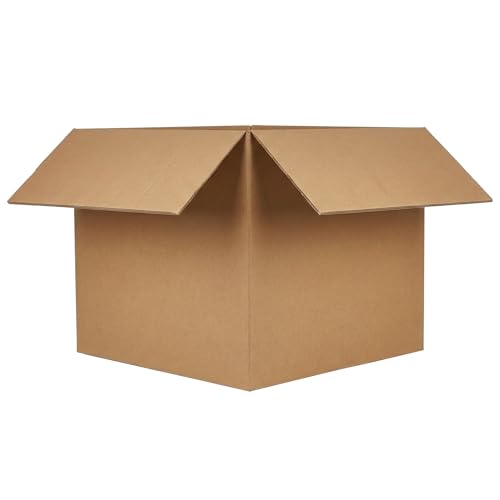 Venuscello 1 x Double Wall Cardboard Boxes 61cm x 61cm x 61cm Heavy Duty Shipping Posting Box for Packaging Parcel & Moving House - 24 X 24 X 24