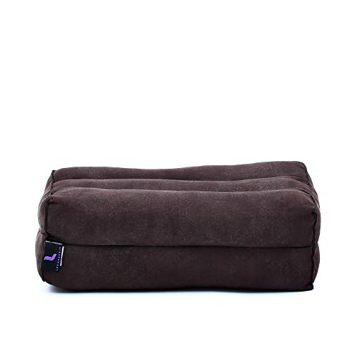 Image of Leewadee Yoga Block - Floor Cushion for Yoga Practice, Meditation Seat Cushion for Workouts Filled with Kapok