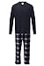 Produktbild Marlon Blakeney Herren Pyjama-Set, weich und gemütlich, gestrickt, V-Ausschnitt, navy, XXXL