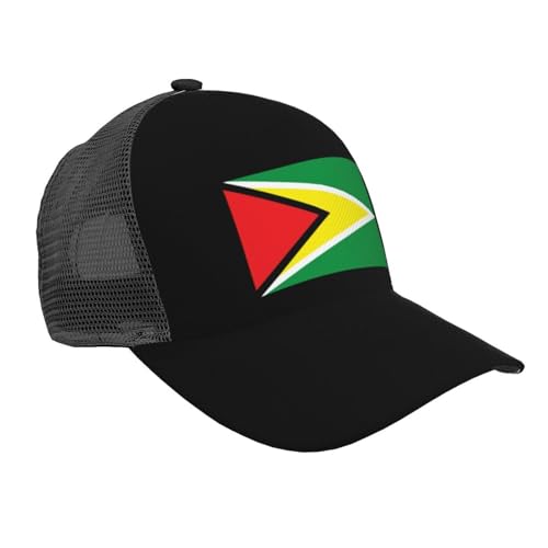 Guyana Flag Mesh Baseball Cap - Classic Adjustable Peak Cap, Trucker Hat for Men & Women